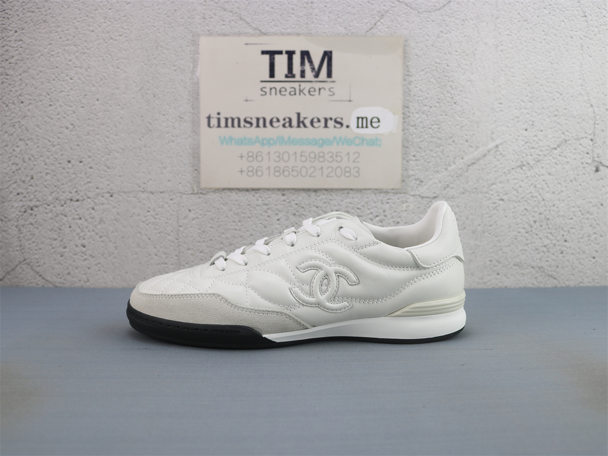CHANEL 24a Low-Top German Army Trainers Casual Shoes White